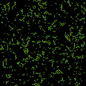 Brian's Brain on a compact square grid