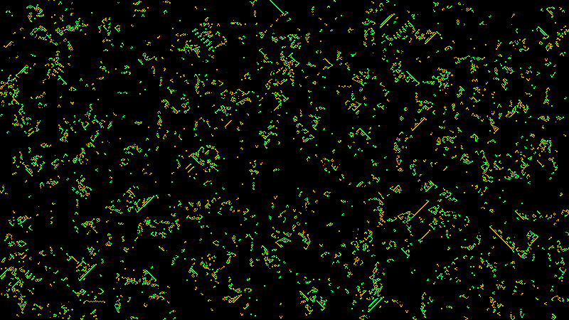 Brian's Brain on a wide landscape grid